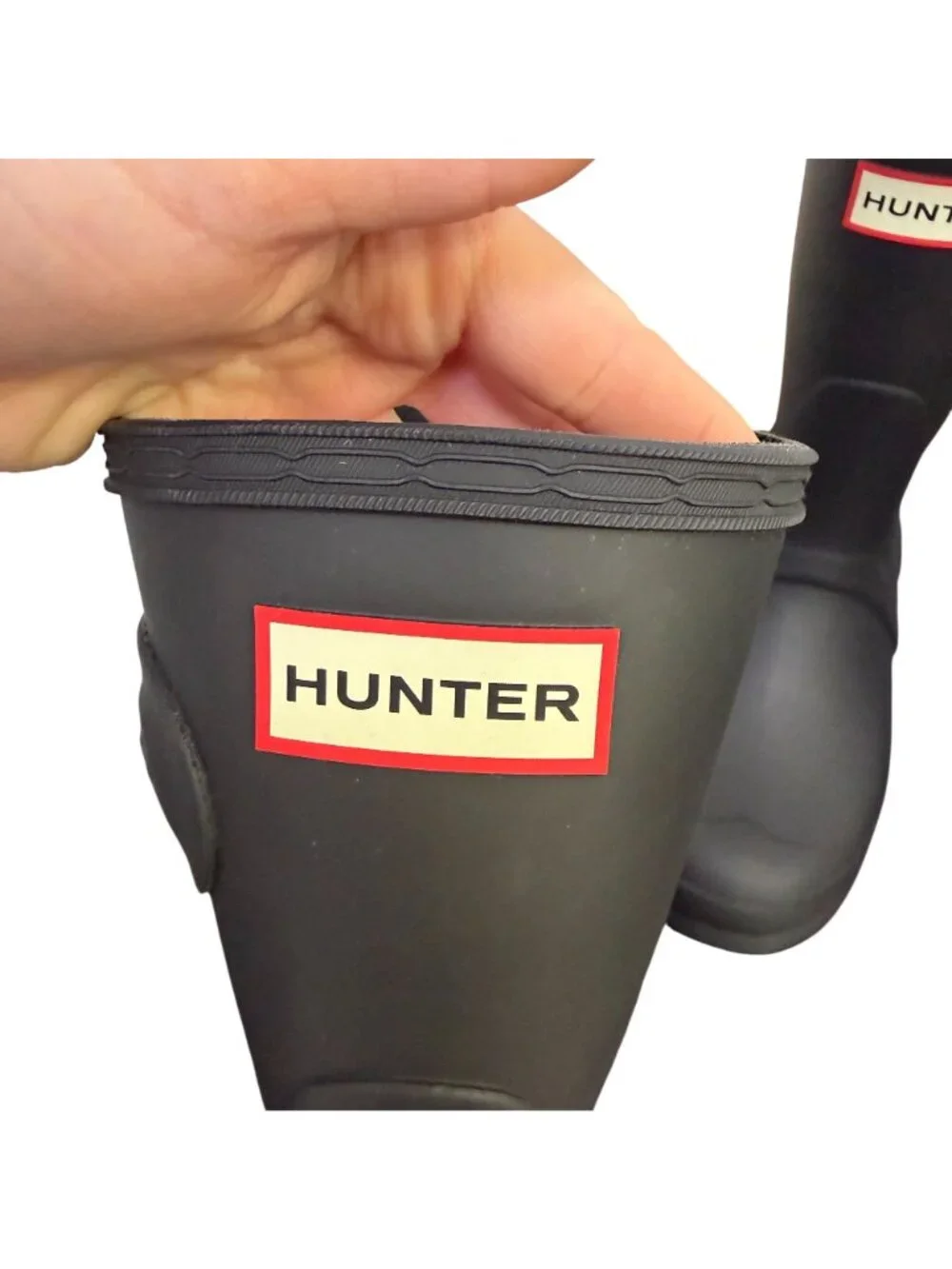 Hunter Original Short Black Rain Boots Size 6